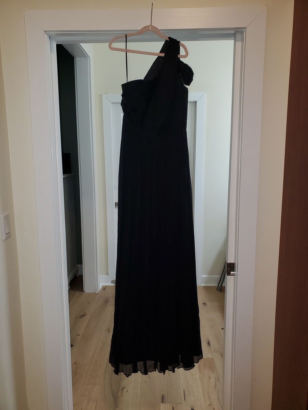 J. Crew Black One-Shoulder Evening Gown